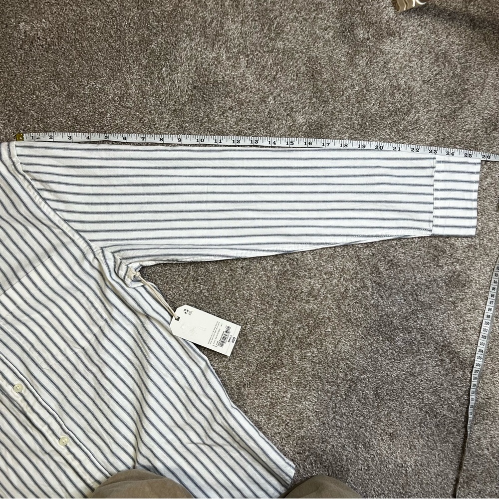 Mutual Weave Women’s Button Down Long Sleeve Shirt Size Small Cotton Stripped - Picture 6 of 8